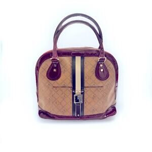 Vintage L.A.M.B. by Gwen Stefani LIPSTICK Satchel Leather Bowler Handbag